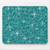 Blauwgroen ironische glitter muismat (Voorkant)