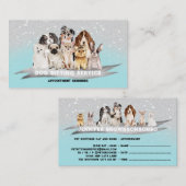 Blauwgroen Ivoor Sparkle Dog Walker Afspraak Visitekaartje (Voorkant / Achterkant)