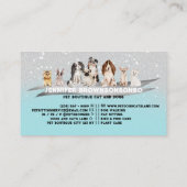 Blauwgroen Ivory Sparkle Petsitter Dog Walker Visitekaartje (Achterkant)