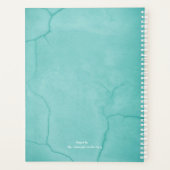 Blauwgroen jaarplanning Planner (Achterkant)