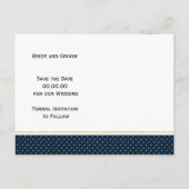 Blauwgroen, jachttropische bladeren bruiloft Bespa Aankondigingskaart (Achterkant)