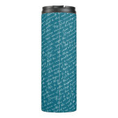 Blauwgroen Jane Austen Pride Vooroordelen Netherfi Thermosbeker (Achterkant)