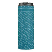 Blauwgroen Jane Austen Pride Vooroordelen Netherfi Thermosbeker (Achterkant)