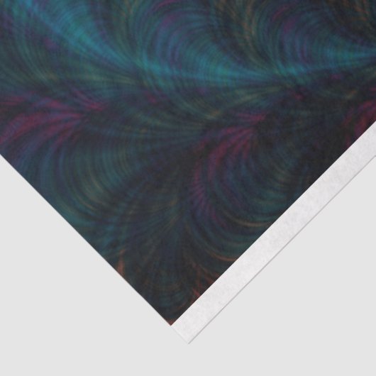 Blauwgroen Jewel Fractal Abstract 1 ontkoppeling Tissuepapier (Detail)