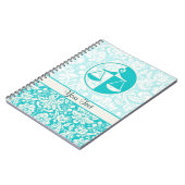 Blauwgroen justitiële schaal notitieboek (Linkerzijde)