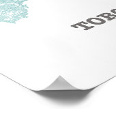 Blauwgroen kaart van het wegennet van Toronto Poster (Hoek)