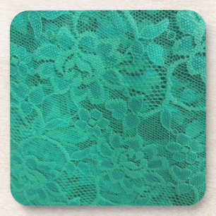 Blauwgroen kant bier onderzetter