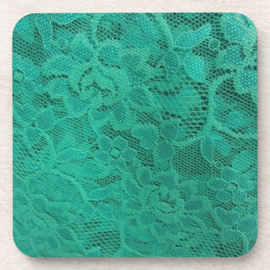 Blauwgroen kant bier onderzetter (Voorkant)