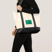 Blauwgroen kant tote bag (Voorkant (product))