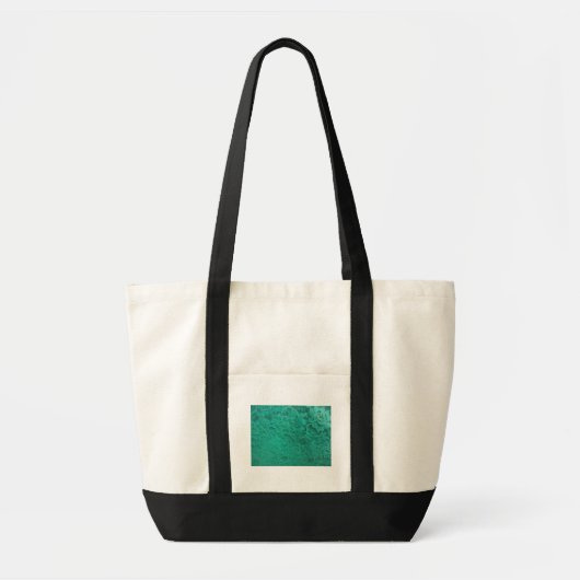 Blauwgroen kant tote bag (Voorkant)