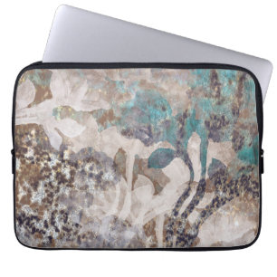 Blauwgroen katoenontwerp voor land met moderne str laptop sleeve