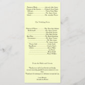 Blauwgroen Keltische Knoop Trouwprogramma Programmakaart (Achterkant)