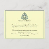 Blauwgroen Keltische knoop Wedding Insert Informatiekaartje (Voorkant)