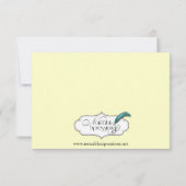 Blauwgroen Keltische Niet Wedding Rehearsal Kaart (Achterkant)