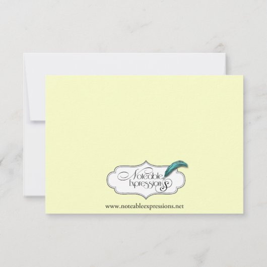 Blauwgroen Keltische Niet Wedding Rehearsal Kaart (Achterkant)