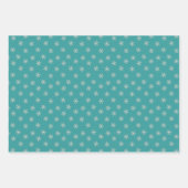 Blauwgroen Kerst Gingerbread Cookies Sneeuwvlokken Inpakpapier Vel (Voorkant 3)