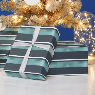 Blauwgroen kerstband ID862 Cadeaupapier