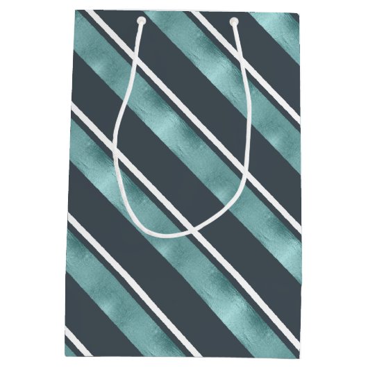 Blauwgroen kerstband ID862 Medium Cadeauzakje (Achterkant)