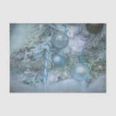 Blauwgroen kerstblauwe feestbomen voor sierdoelein tissuepapier (Voorkant)