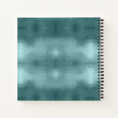 Blauwgroen kerstbomen en Snowflakes ID863 Notitieboek (Achterkant)