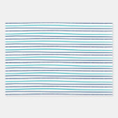 Blauwgroen kerstboom Glitter Stripes Inpakpapier Vel (Voorkant 3)