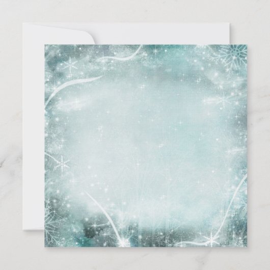 Blauwgroen kerstboomfeestdag kaart (Achterkant)