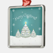 Blauwgroen kerstboomkeramisch Ornament (Links)