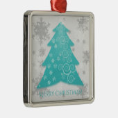 Blauwgroen kerstboomkeramisch Ornament (Rechts)