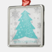 Blauwgroen kerstboomkeramisch Ornament (Links)