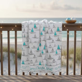 Blauwgroen kerstboompatroon#5 ID1009 Fleece Deken