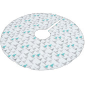 Blauwgroen kerstboompatroon#5 ID1009 Kerstboom Rok (Gekanteld)