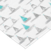 Blauwgroen kerstboompatroon#5 ID1009 Tafelkleed (Gekanteld)