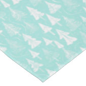 Blauwgroen kerstboompatroon#6 ID1009 Tafelkleed (Gekanteld)