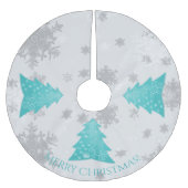 Blauwgroen kerstboomrok kerstboom rok (Voorkant)