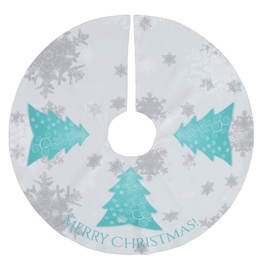 Blauwgroen kerstboomrok kerstboom rok (Voorkant)