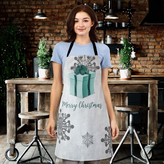 Blauwgroen kerstcadeau-Schort Schort