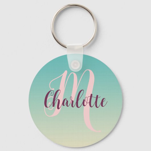 Blauwgroen kerstcadeau van Ombre voor nicht van ta Sleutelhanger (Voorkant)