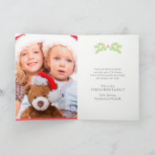 Blauwgroen  kerstfoto ID441 Feestdagen Kaart (Binnen)