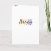 Blauwgroen  kerstfoto ID441 Feestdagen Kaart (Achterkant)