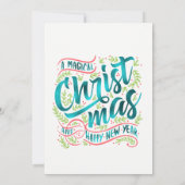 Blauwgroen  kerstfoto ID441 Feestdagenkaart (Achterkant)