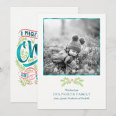 Blauwgroen  kerstfoto ID441 Feestdagenkaart (Voorkant / Achterkant)