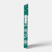 Blauwgroen kerstgroen sneeuwvlokpatroon Case-Mate iPhone case (Achterkant / Rechts)