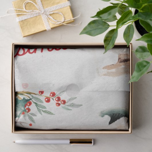 Blauwgroen kerstkerstkerstkerstkerstontkoppeling tissuepapier (Geschenk)