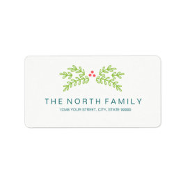 Blauwgroen kerstmannetje ID441 Etiket