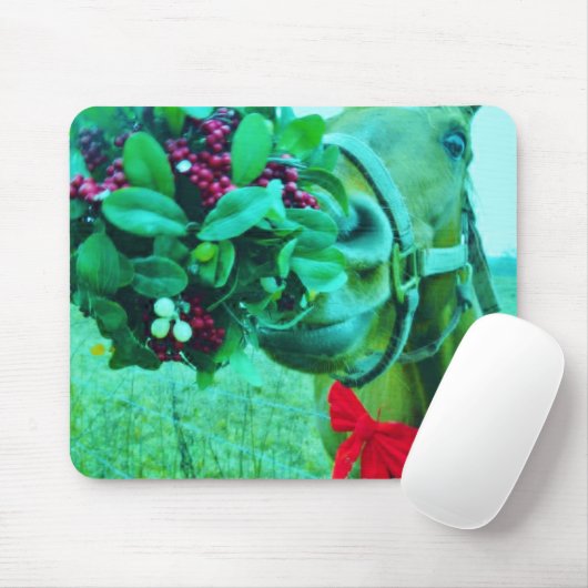 Blauwgroen kerstmannetje muismat (Met muis)