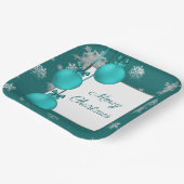 Blauwgroen kerstsierpapier Bord (Gebogen)