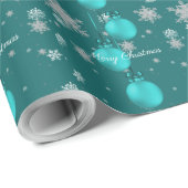 Blauwgroen kerstsierpapier cadeaupapier (Rol Hoek)