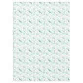 Blauwgroen kerstsmidsvlokken en rendieren tafelkleed (Voorkant)