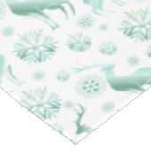 Blauwgroen kerstsmidsvlokken en rendieren tafelkleed (Gekanteld)