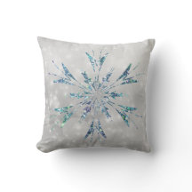 Blauwgroen kerstsnowflake Sparkle Silver